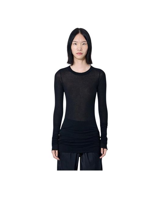 Rick Owens Black Long Sleeve T-Shirts