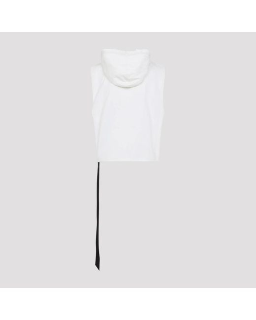 Rick Owens White Hoodies for men