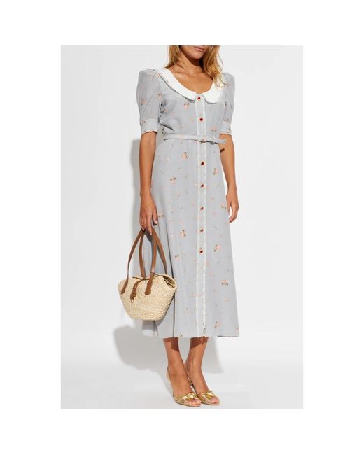 Alessandra Rich Gray Shirt Dresses
