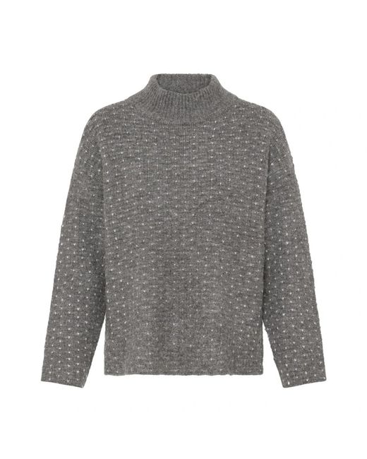 Ichi Truien & Vesten ,Grijs ,Ihkamara Ls 19 Strik in het Gray