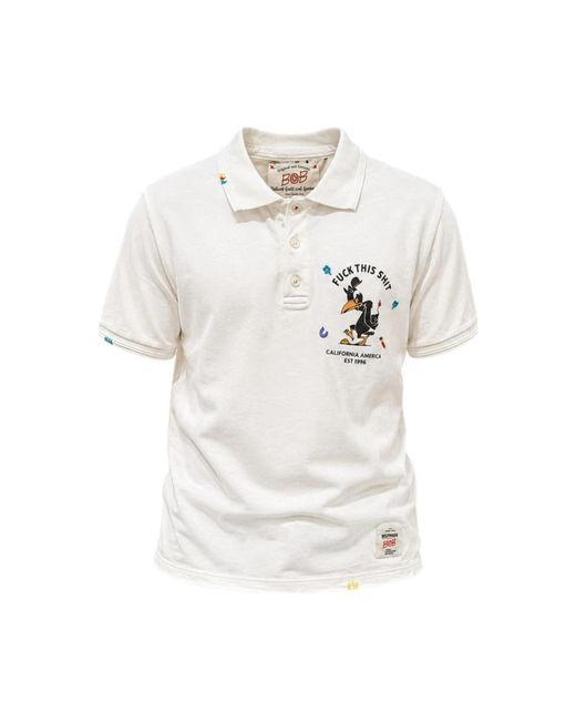 Polo Shirts Bob de hombre de color White