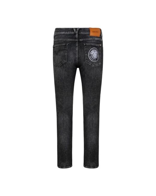 Versace Gray Slim Fit Jeans for men