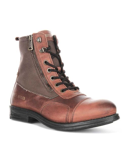 Replay Brown Lace-Up Boots for men