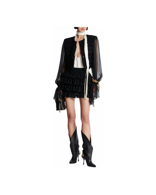 Balmain Short Skirts in het Black