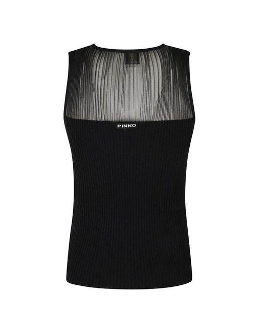 Pinko Blue Sleeveless Tops
