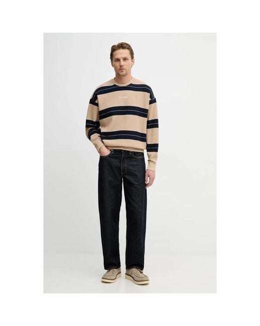 Guess Gestreifter Pullover in Black für Herren