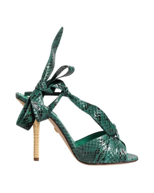 Dolce & Gabbana Green High Heel Sandals