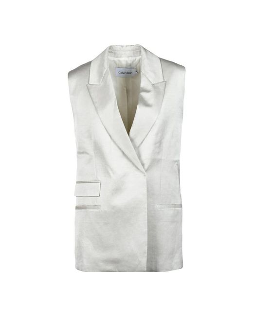 Calvin Klein Gray Vests