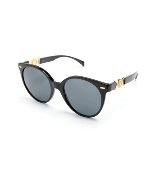 Versace Black Schwarze sonnenbrille mit zubehör