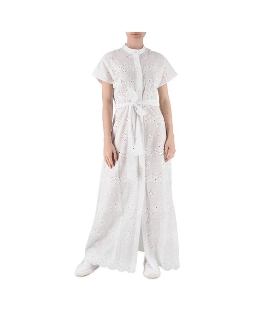 Mc2 Saint Barth White Maxi Dresses