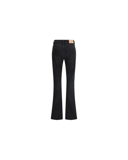 Balenciaga Black Raw-Cut Bootcut Baumwolljeans