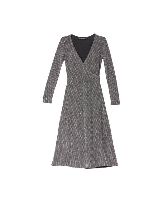 Midi Dresses Karl Lagerfeld de color Gray