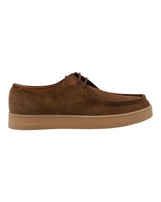 Church's Brown Suede Formal Shoes for men
