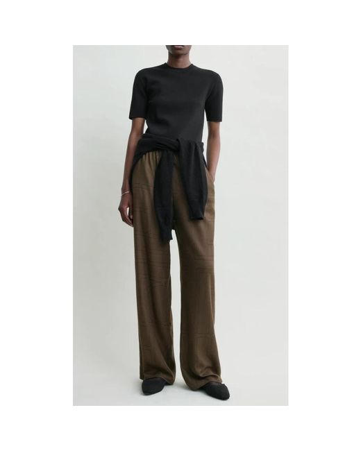 Totême Brown Wide Trousers