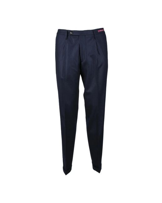 Michael Coal Zuivere Wollen Broek in het Blue voor heren