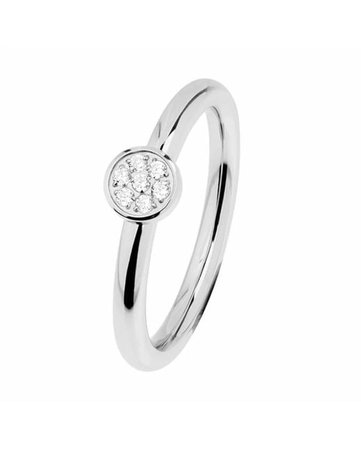 ERNSTES DESIGN White Eleganter Silberring Mit Zirkoniastein