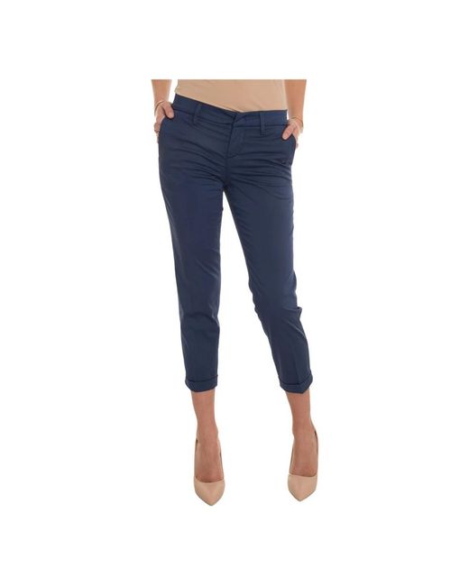 Fay Blue Cropped Trousers
