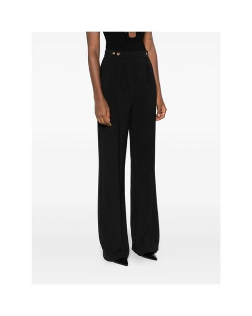 Elisabetta Franchi Black Wide Trousers