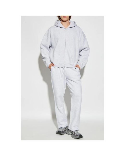 Represent Hoodies & Sweatvesten ,Grijs ,Katoen Initial Boxy Zip Through Hoodie in het White voor heren