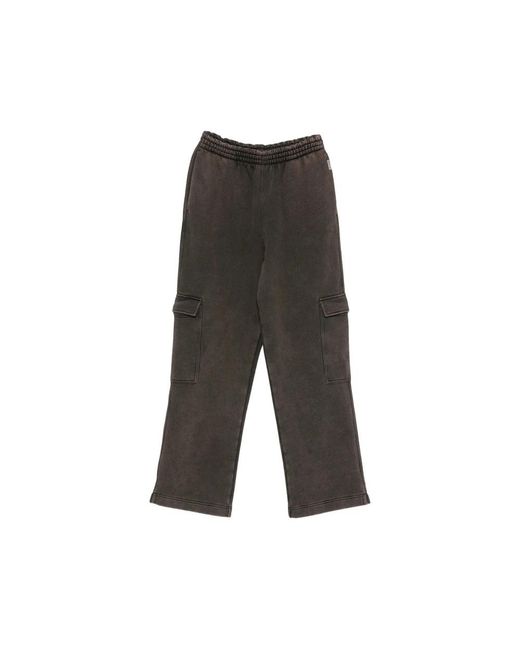 Represent Gray Initial Logo-Plaque Cotton Cargo Track Pants for men