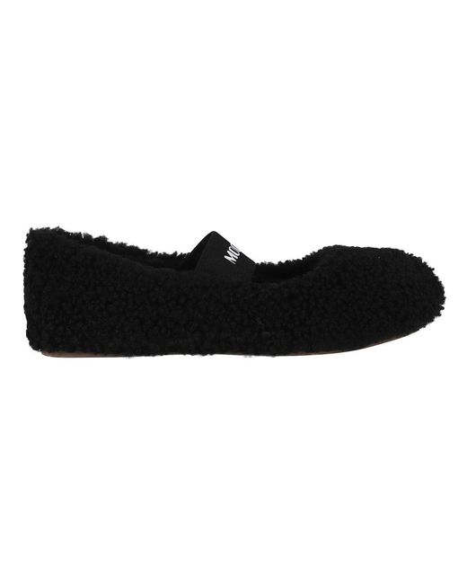 Moon Boot Black Shearling Ballerina