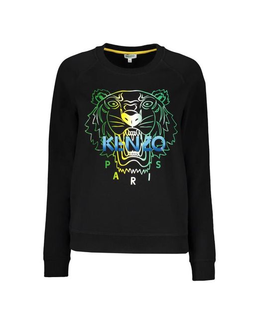 Felpa in cotone con stampa maxi di KENZO in Black
