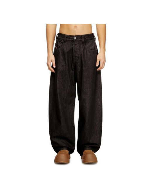 DIESEL Black Loose-Fit Jeans for men