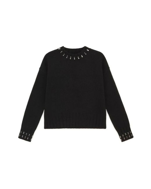 Maliparmi Wool Embroidery Knit in het Black
