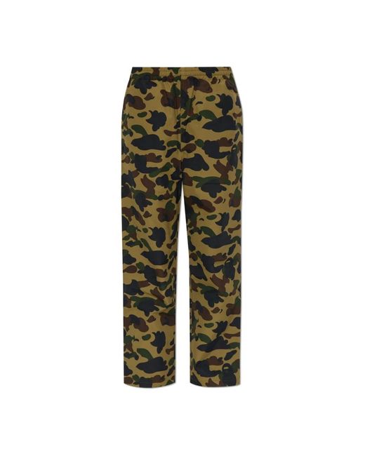 A Bathing Ape Broeken ,Groen ,Camouflage-Motif Broek in het Green