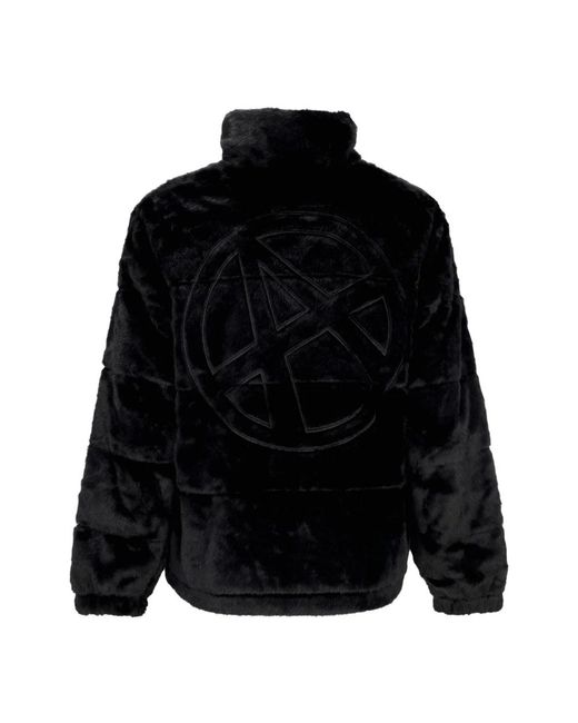 Acupuncture Black Faux Fur & Shearling Jackets for men
