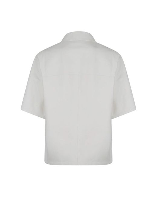 Prada Gray Short Sleeve Shirts for men