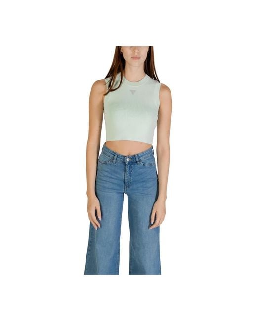 Sleeveless Tops di Guess in Blue