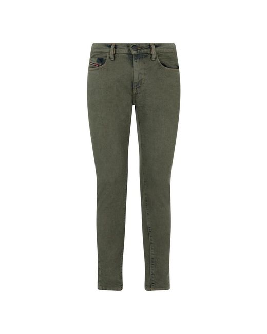 DIESEL Green Skinny Jeans for men