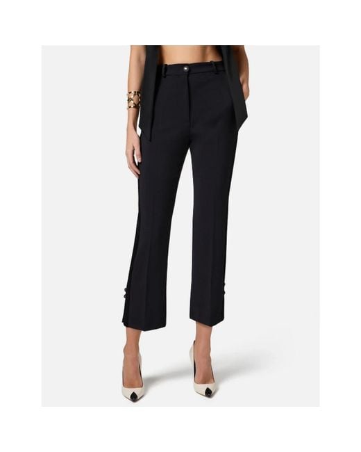 Elisabetta Franchi Cropped Trousers in het Black