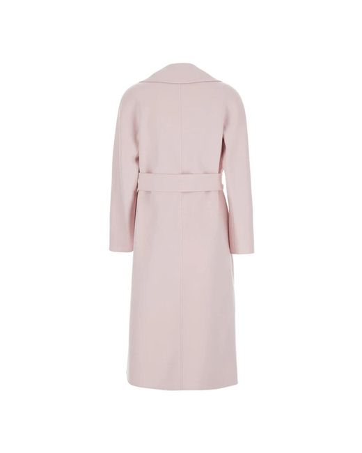 Max Mara Pink Belted Coats