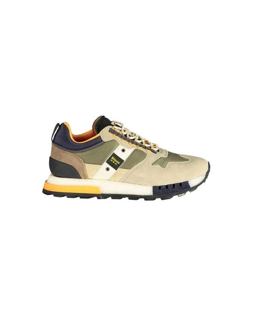 Blauer Schoenen ,Veelkleurig ,Leer Groene Polyethyleen Sneaker in het Multicolor voor heren