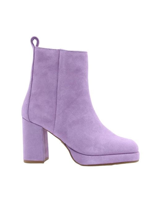 Bronx Purple Heeled Boots