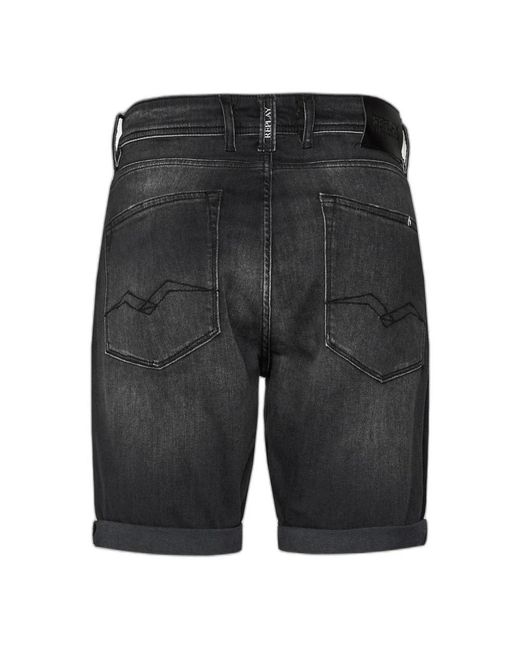 Replay Gray Denim Shorts for men