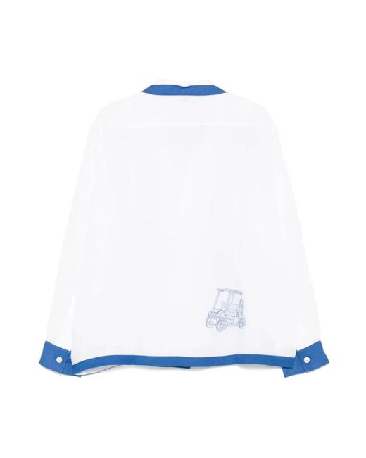 Bode Overhemden ,Wit ,Long Sleeve Shirt in het Blue voor heren