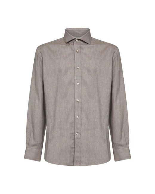 Brunello Cucinelli Gray Casual Shirts for men
