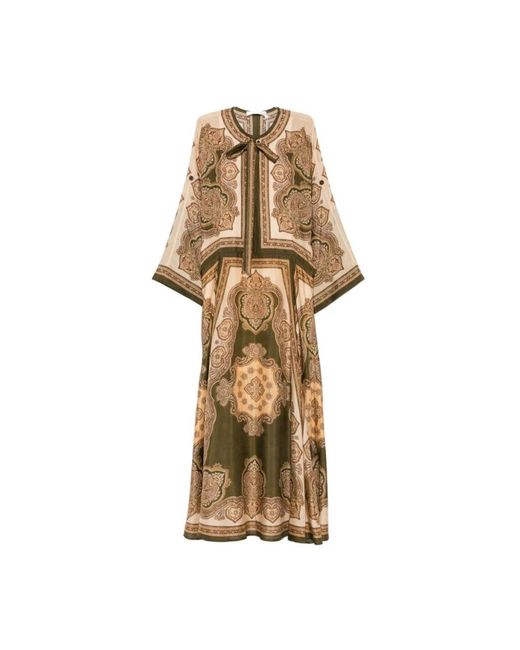 Zimmermann Mahon Tunic Midi Jurk in het Natural