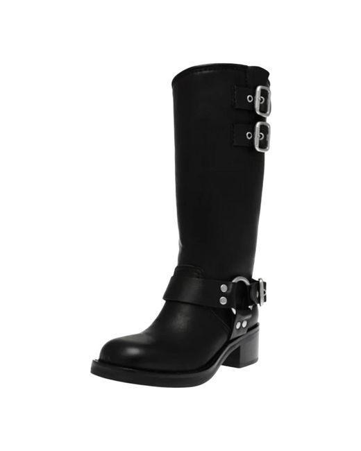 Steve Madden Eastern Biker Boot in het Black