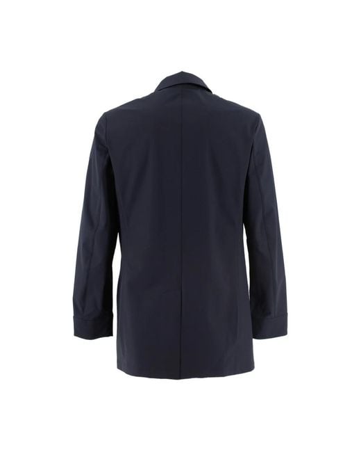 DUNO Blue Single-Breasted Coats for men