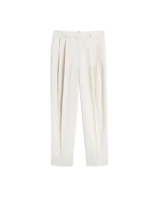 Straight Trousers di Totême  in White