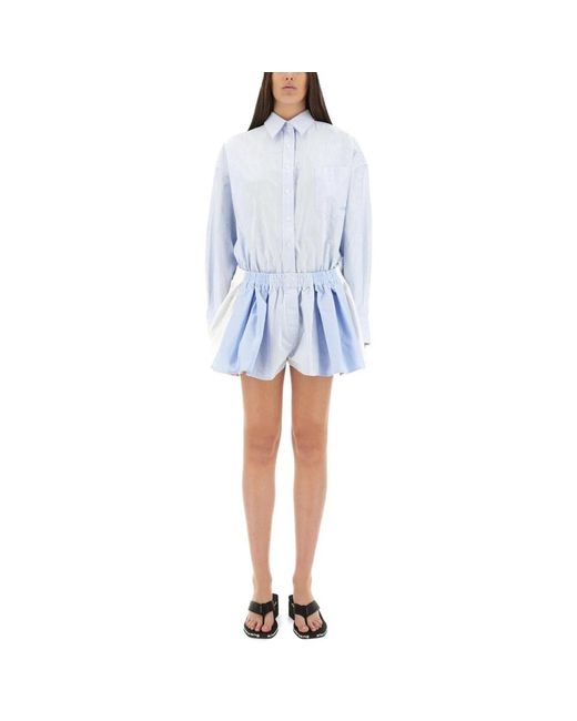 Alexander Wang Blue Playsuits