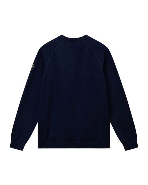 Napapijri Blue Round-Neck Knitwear for men
