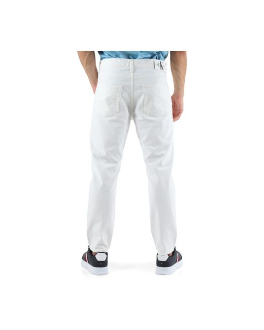 Calvin Klein Dad fit cropped jeans fünf taschen in Gray für Herren