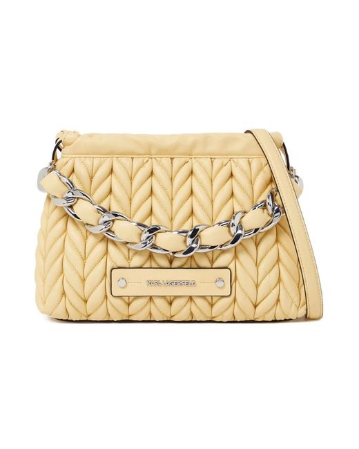 Karl Lagerfeld Metallic Cross Body Bags