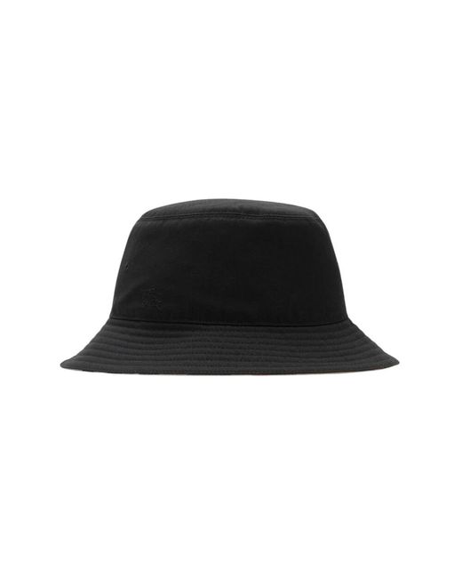Burberry Black Vintage check reversible cotton hat