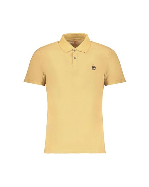 Timberland Tops ,Bruin ,Katoen Geborduurd Katoenen Poloshirt in het Yellow voor heren